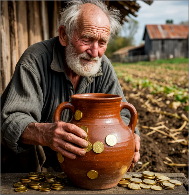 старик насыпал целый кувшин монет 2025-06-073800.webp